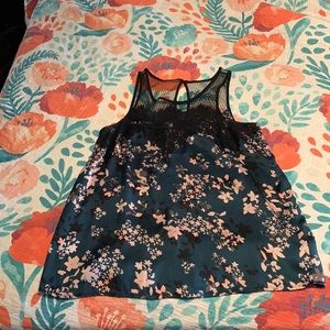 Tank top floral and lace